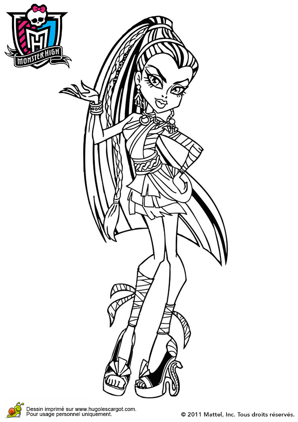 coloriage monster high ghoulia yelps