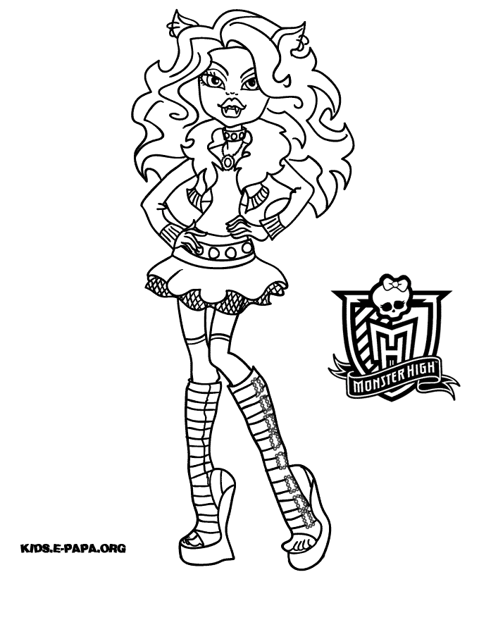 coloriage monster high à imprimer abbey