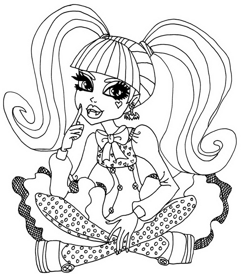 coloriage monster high draculaura