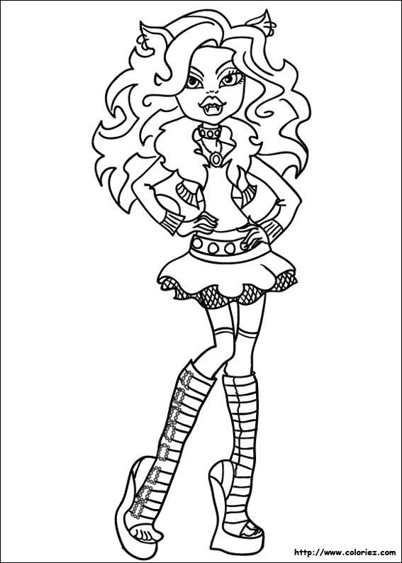 coloriage monster high cleo
