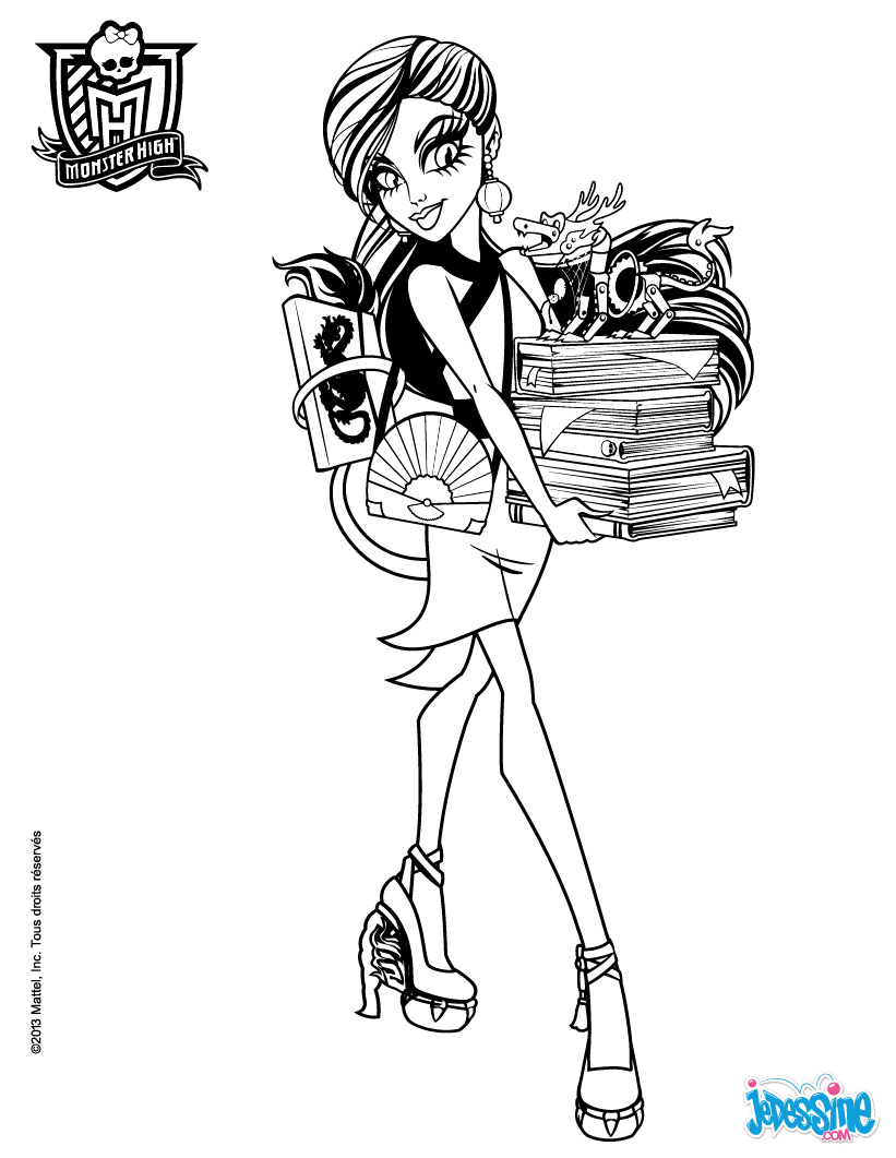 coloriage monster high howleen