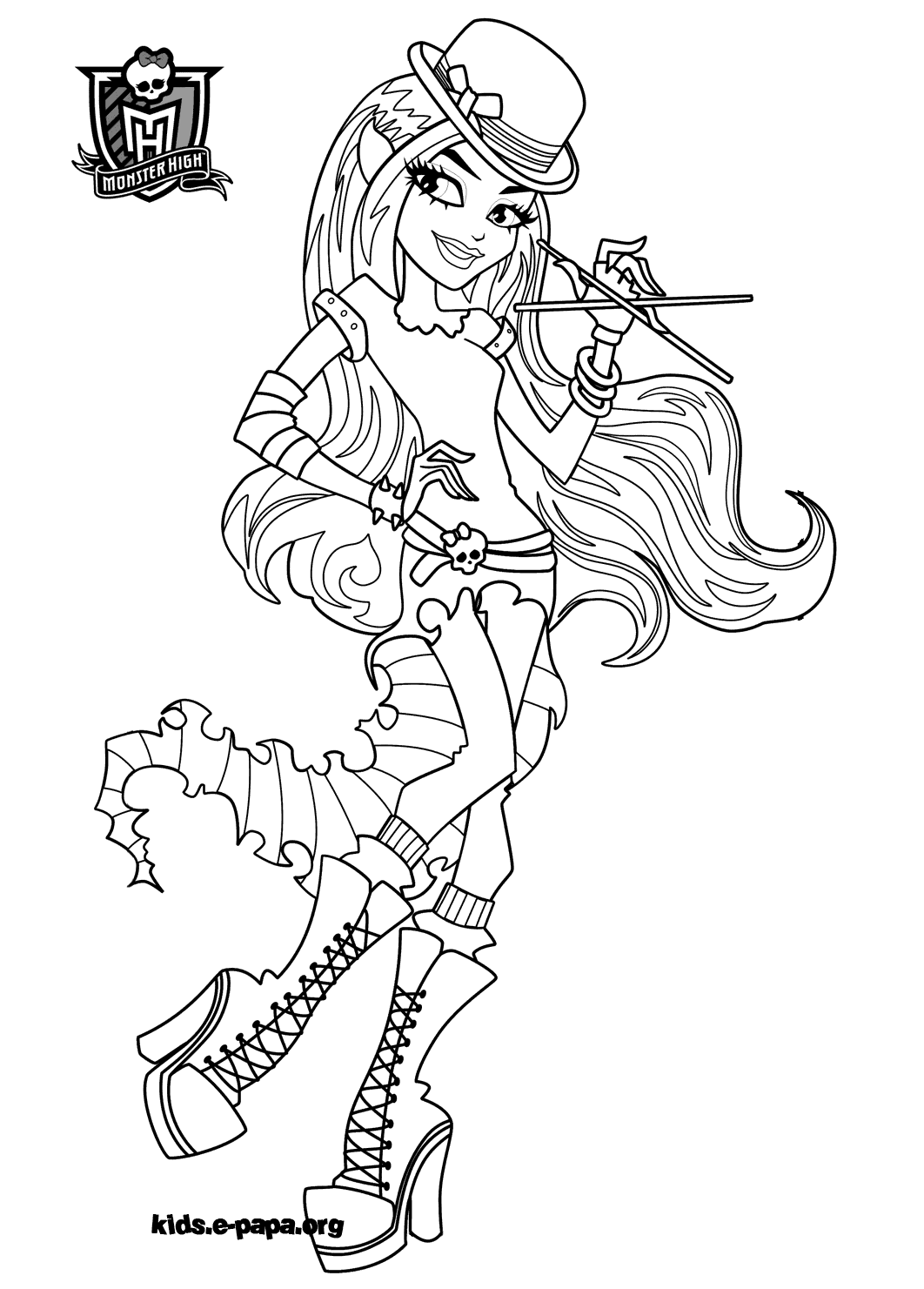 coloriage monster high rochelle