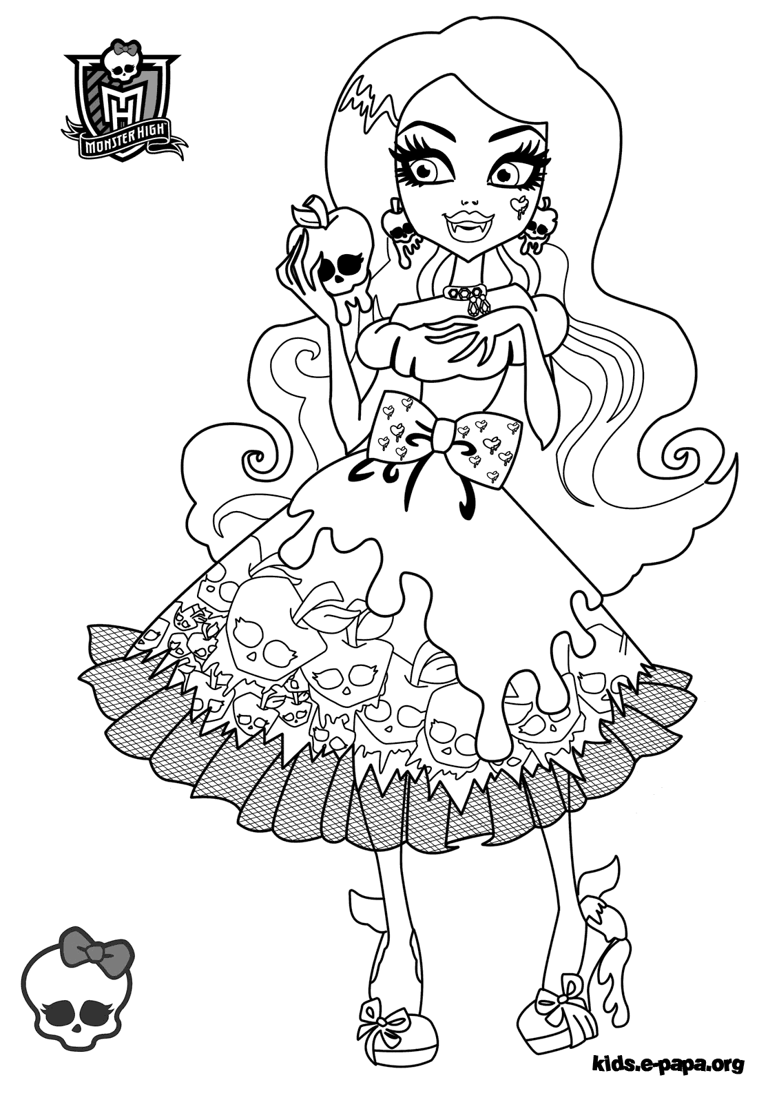 coloriage monster high catty noir