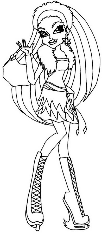 coloriage monster high clawdeen wolf à imprimer