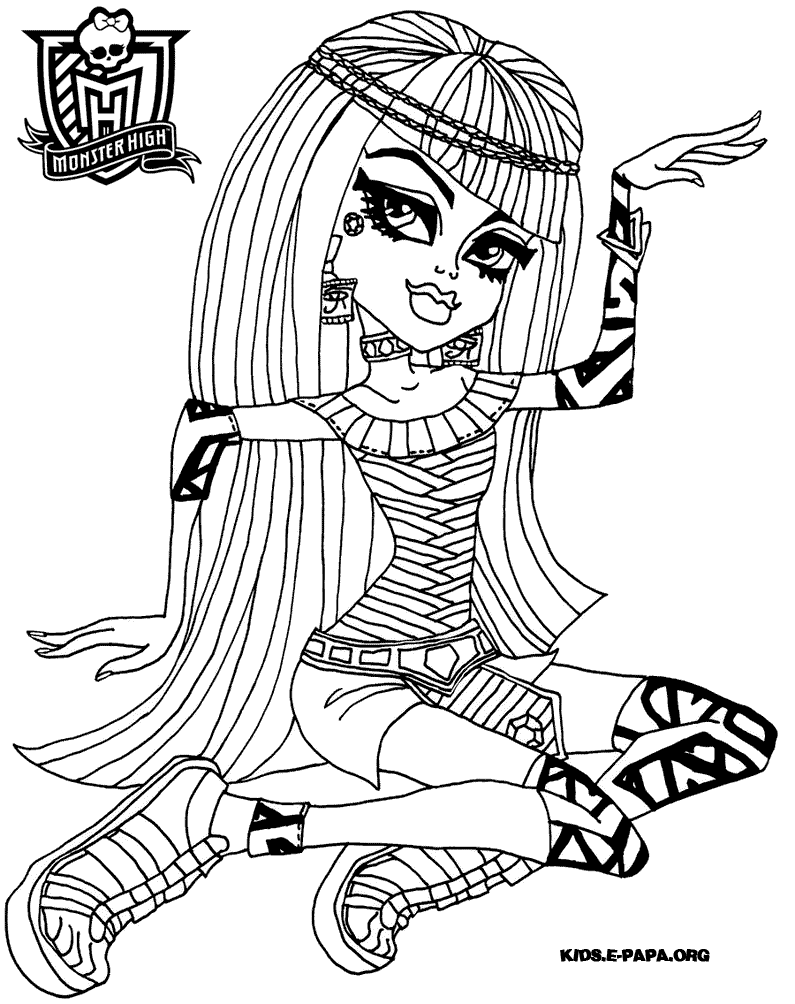 coloriage monster high ƒ imprimer cleo