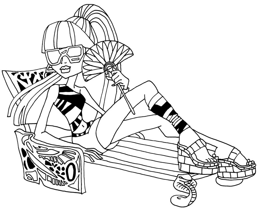 coloriage monster high jinafire a imprimer