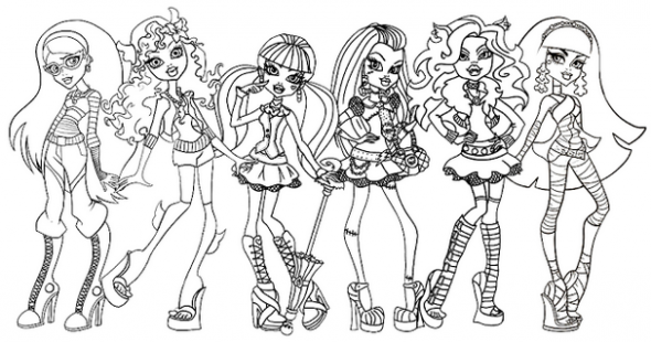 coloriage monster high anniversaire