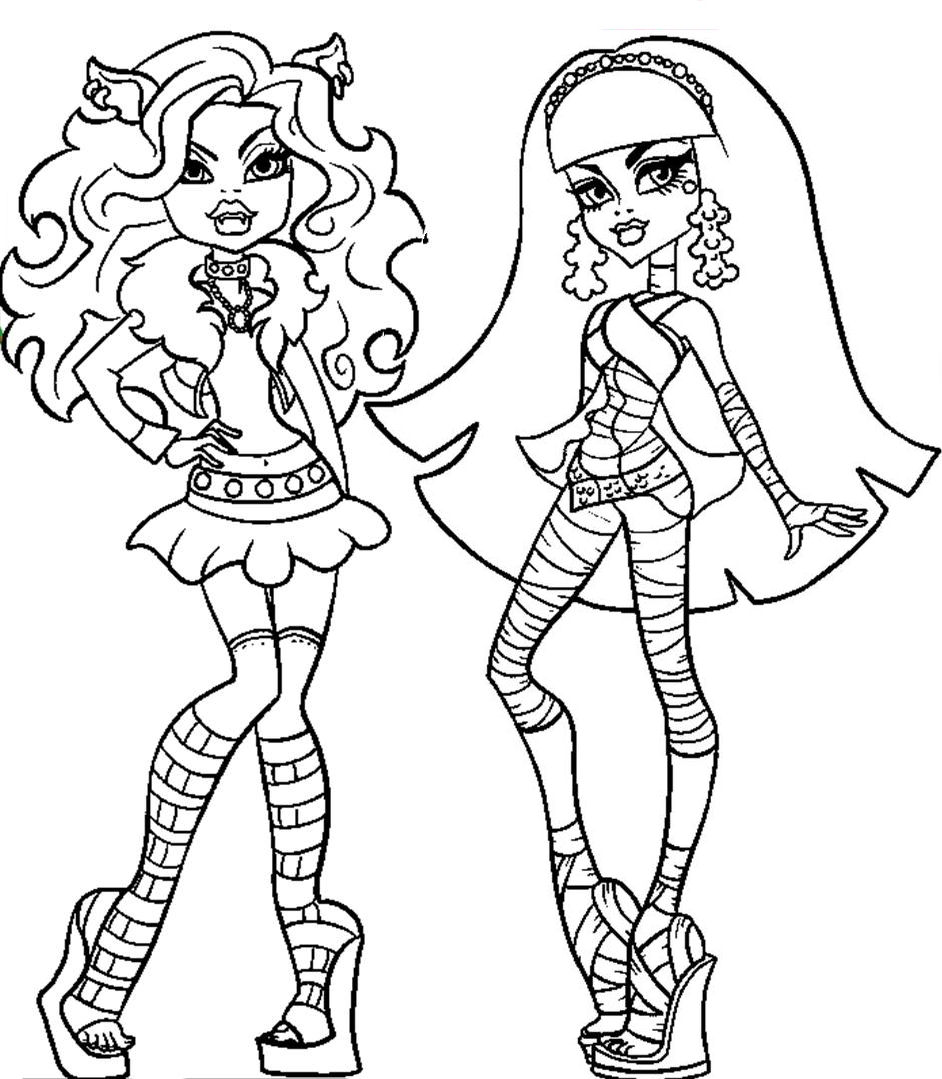 imprimer et colorier monster high