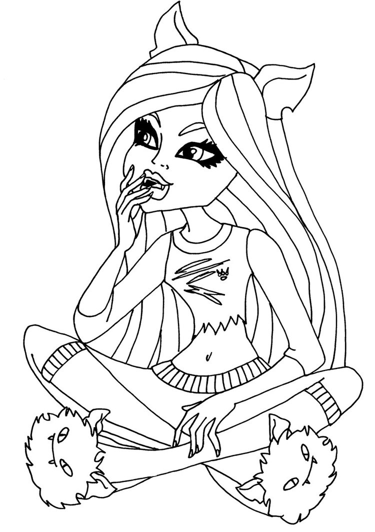 coloriage monster high rose