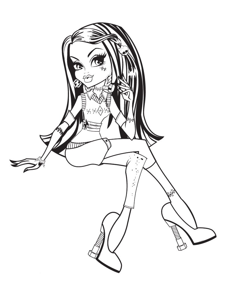 coloriage monster high skelita