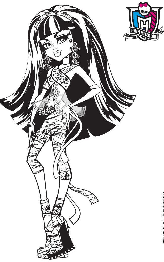 coloriage monster high a la plage