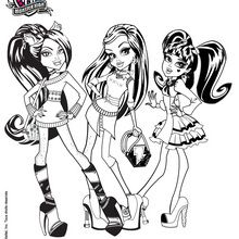 coloriage monster high draculaura et clawd