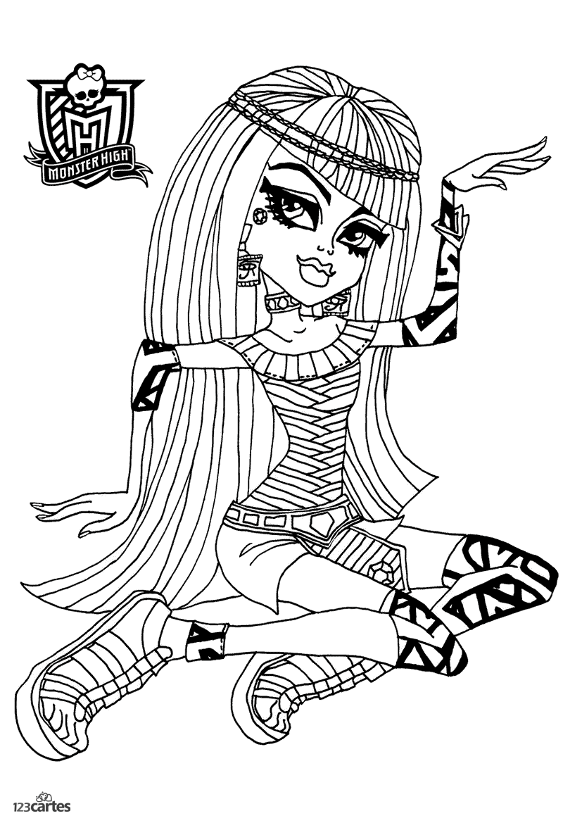 coloriage monster high clawdeen wolf a imprimer