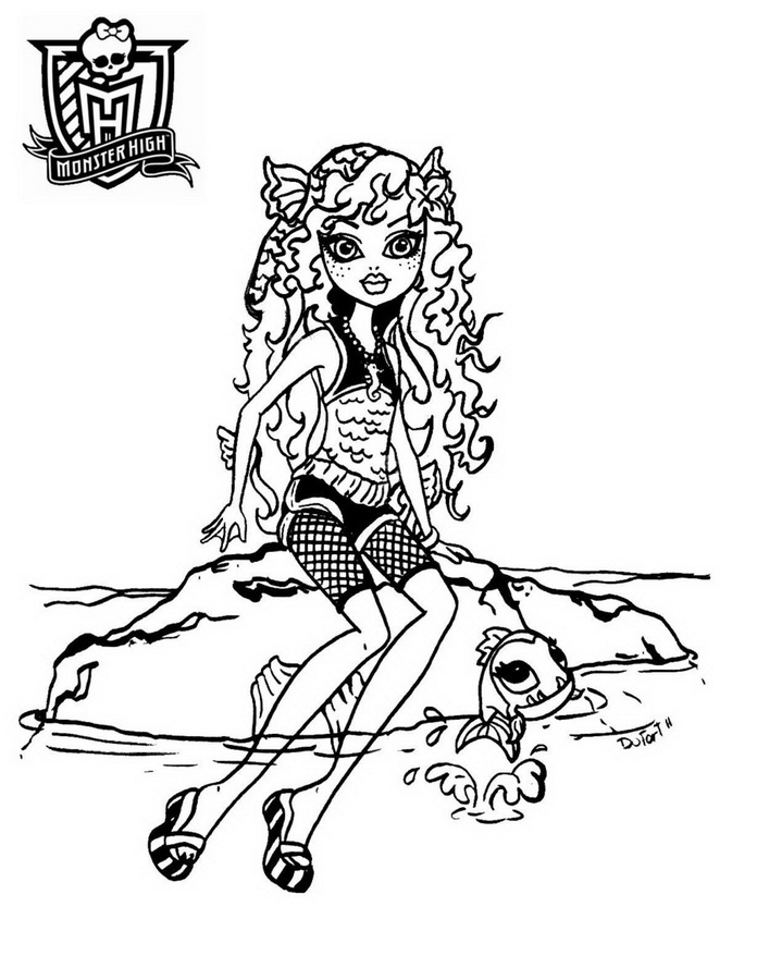 coloriage monster high frisson caméra action