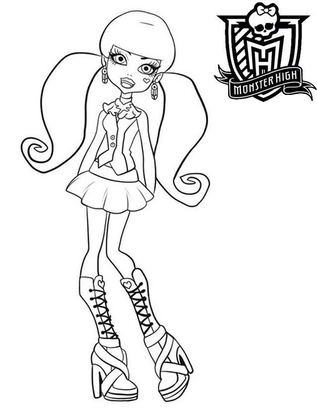 coloriage monster high spectra  imprimer