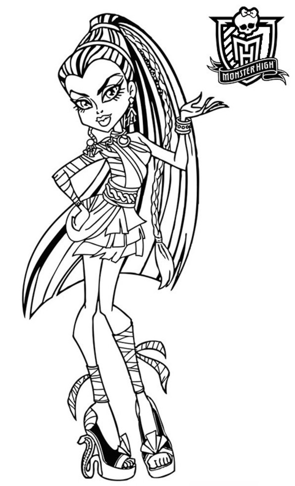 coloriage monster high meowlody