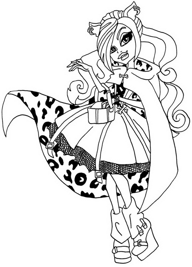 coloriage de monster high jeux de fille