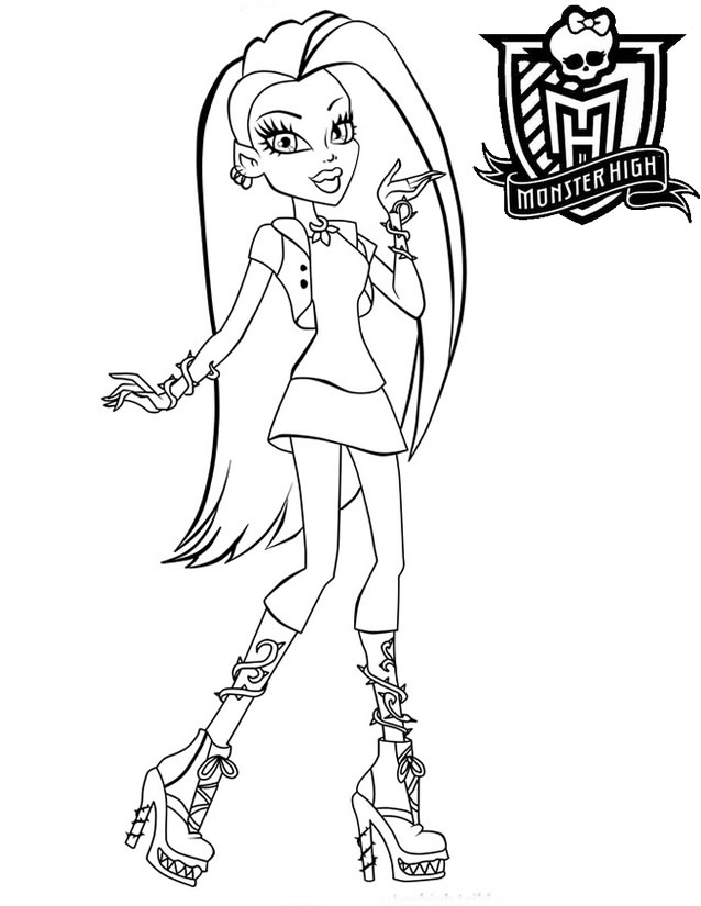 coloriage monster high baby toralei