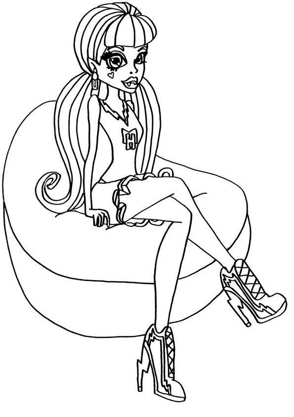 Coloriage Monster High à colorier - Dessin à imprimer coloriage monster high jade dragon