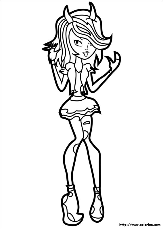 coloriage de monster high sur jeu info