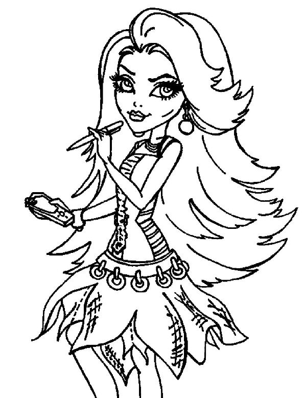 coloriage monster high fusion monstrueuse