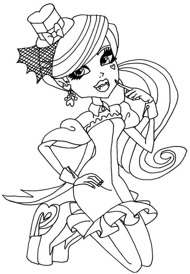 Coloriage Monster High à colorier - Dessin à imprimer coloriage monster high toralei à imprimer