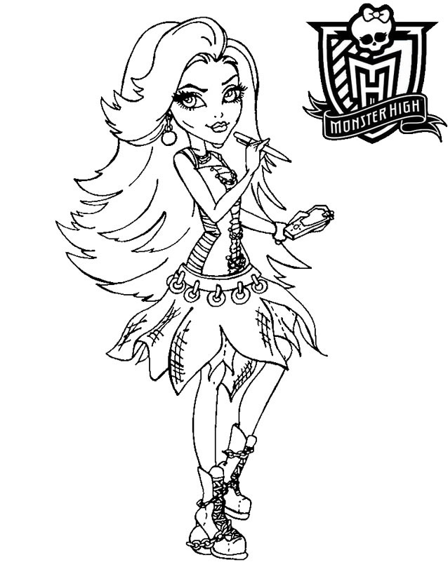 coloriage monster high en groupe