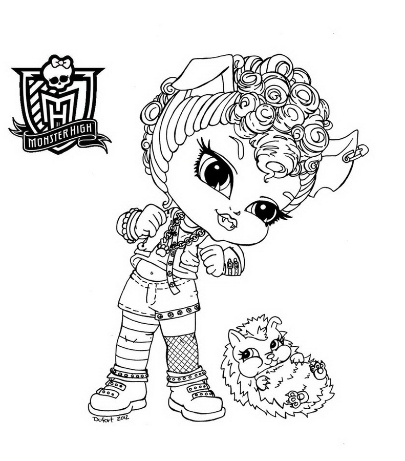 coloriage monster high a imprimer sur hugo l'escargot