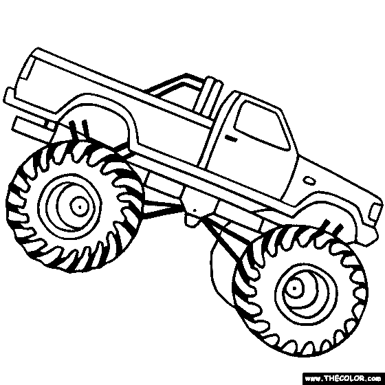 coloriage gratuit de monster truck