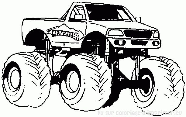 coloriage monster truck gratuit