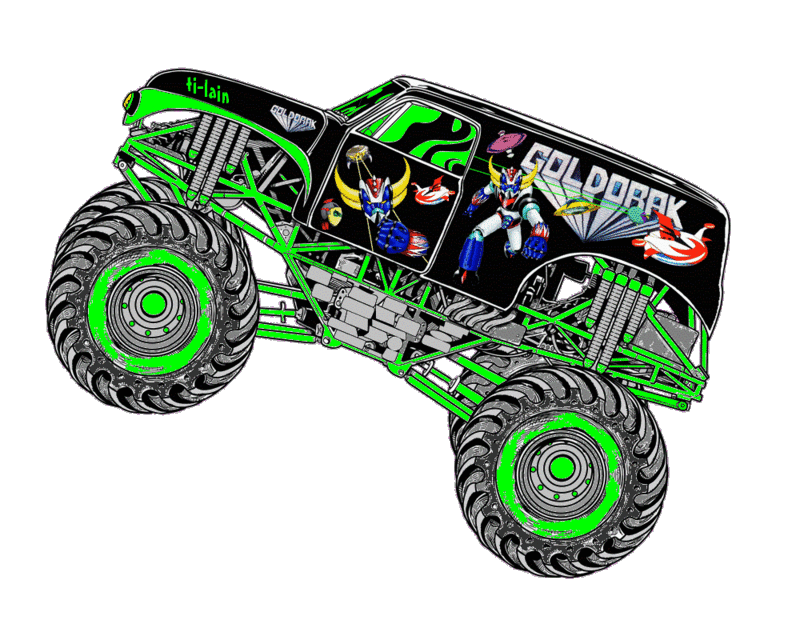 dessin monster truck coloriage