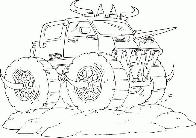 dessin à colorier monster truck