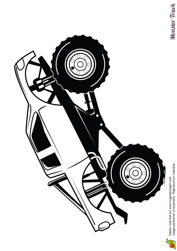 coloriage de monster truck a imprimer