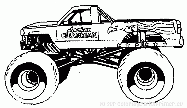 coloriage monster truck en ligne
