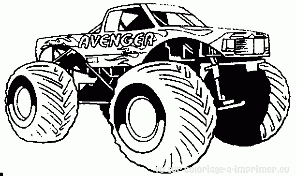 coloriage monster truck à imprimer