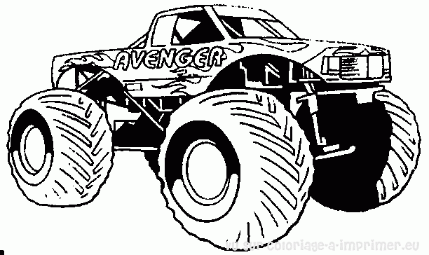 coloriage monster truck  imprimer