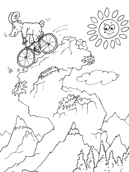 Coloriage Montagne En Hiver