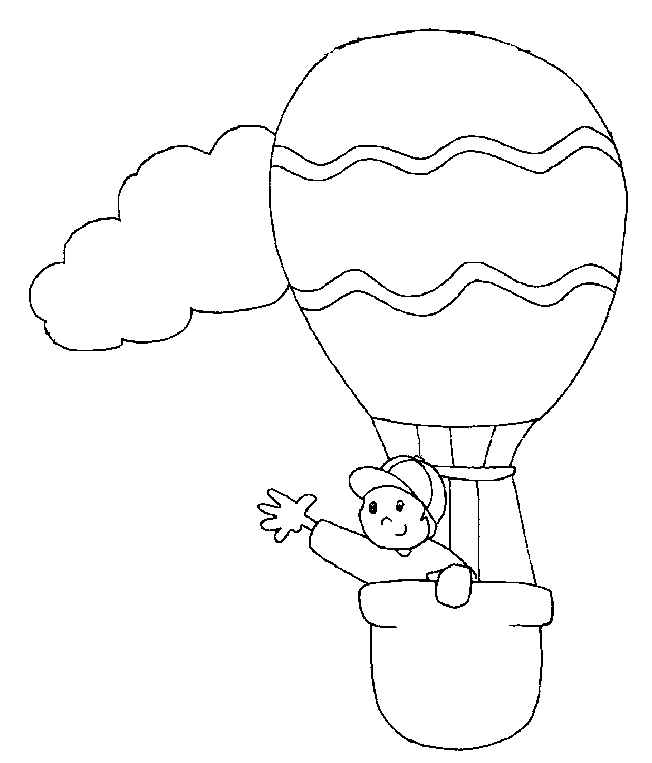dessin � colorier montgolfiere gratuit