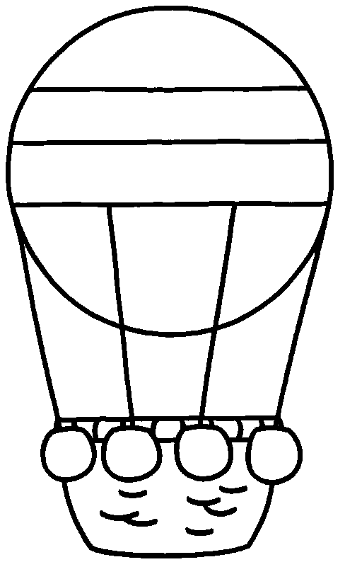 coloriage de montgolfière
