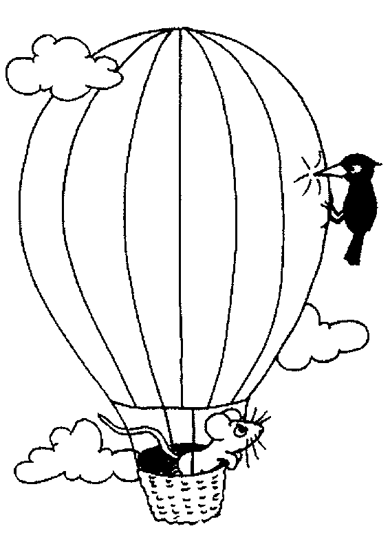 coloriage montgolfiere