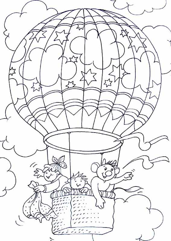 coloriage montgolfiere