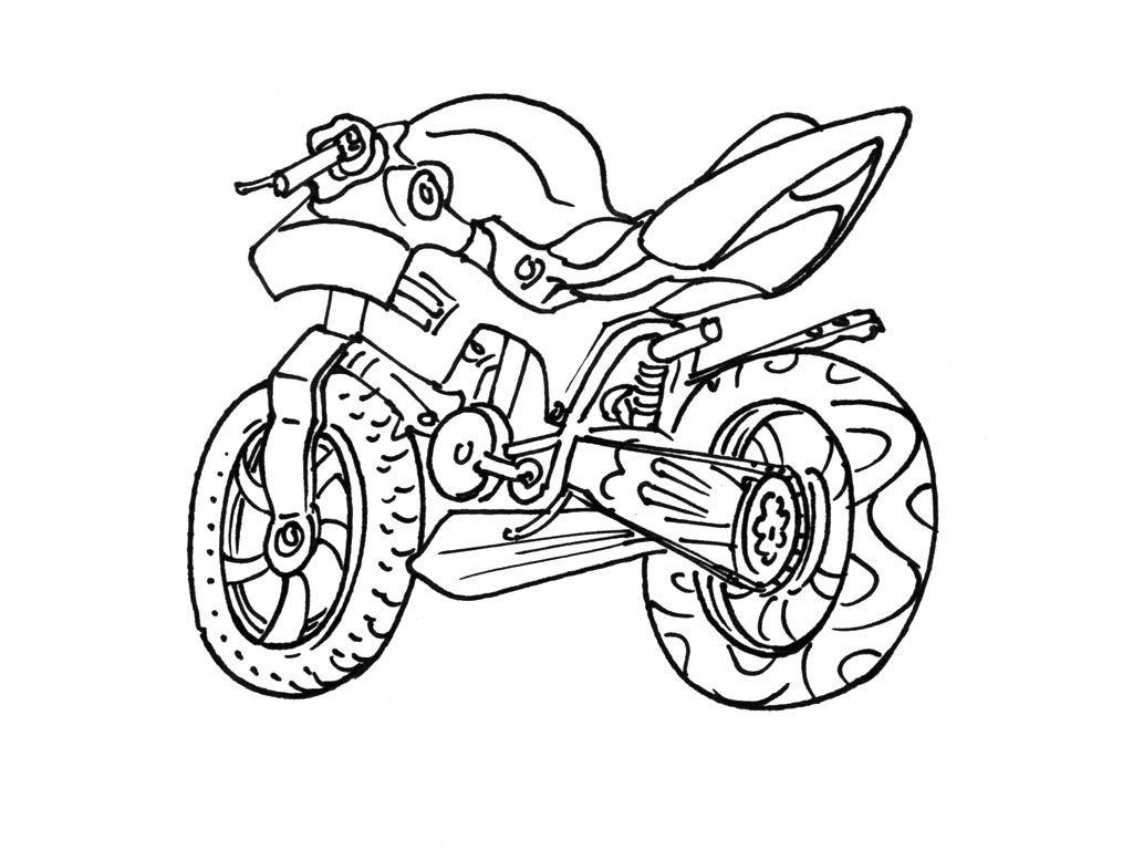 7 dessins de coloriage Moto Cross Gratuit à imprimer