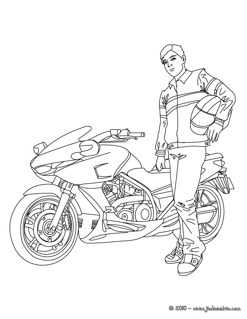 coloriage moto cross