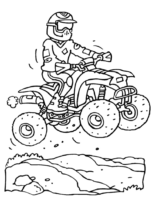 coloriage moto cross