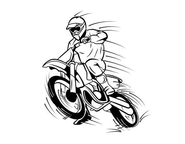 coloriage moto cross