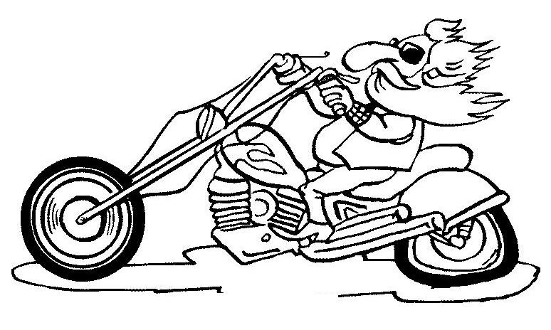 coloriage moto harley