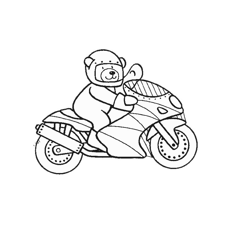 coloriage moto police