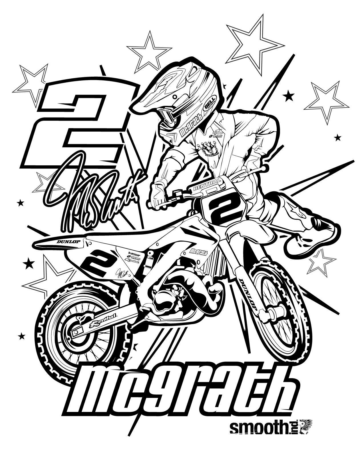 coloriage moto