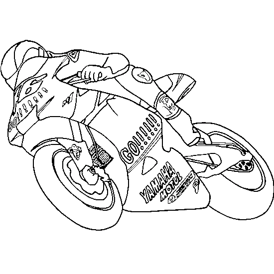 coloriage à dessiner moto imprimer gratuit