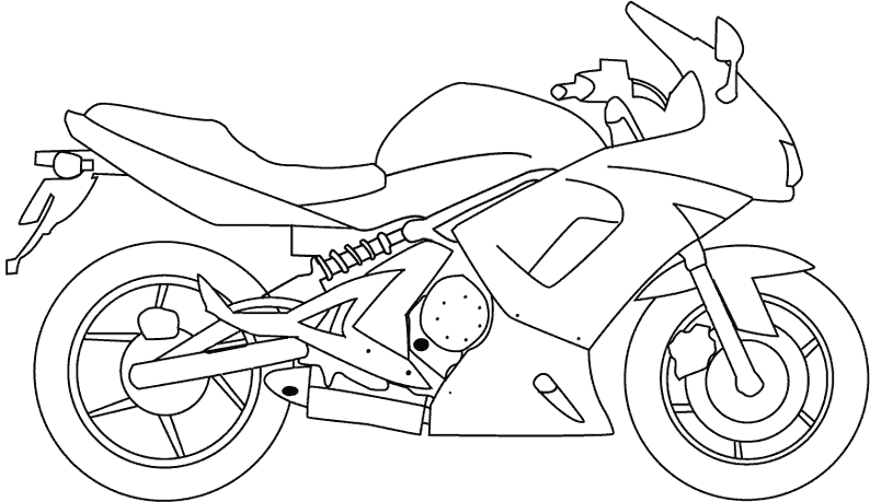 coloriage à dessiner moto gratuit